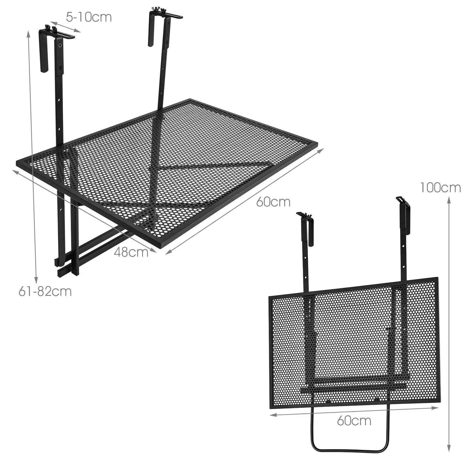 Hanging Foldable Table Floating Desk Planter with Holder