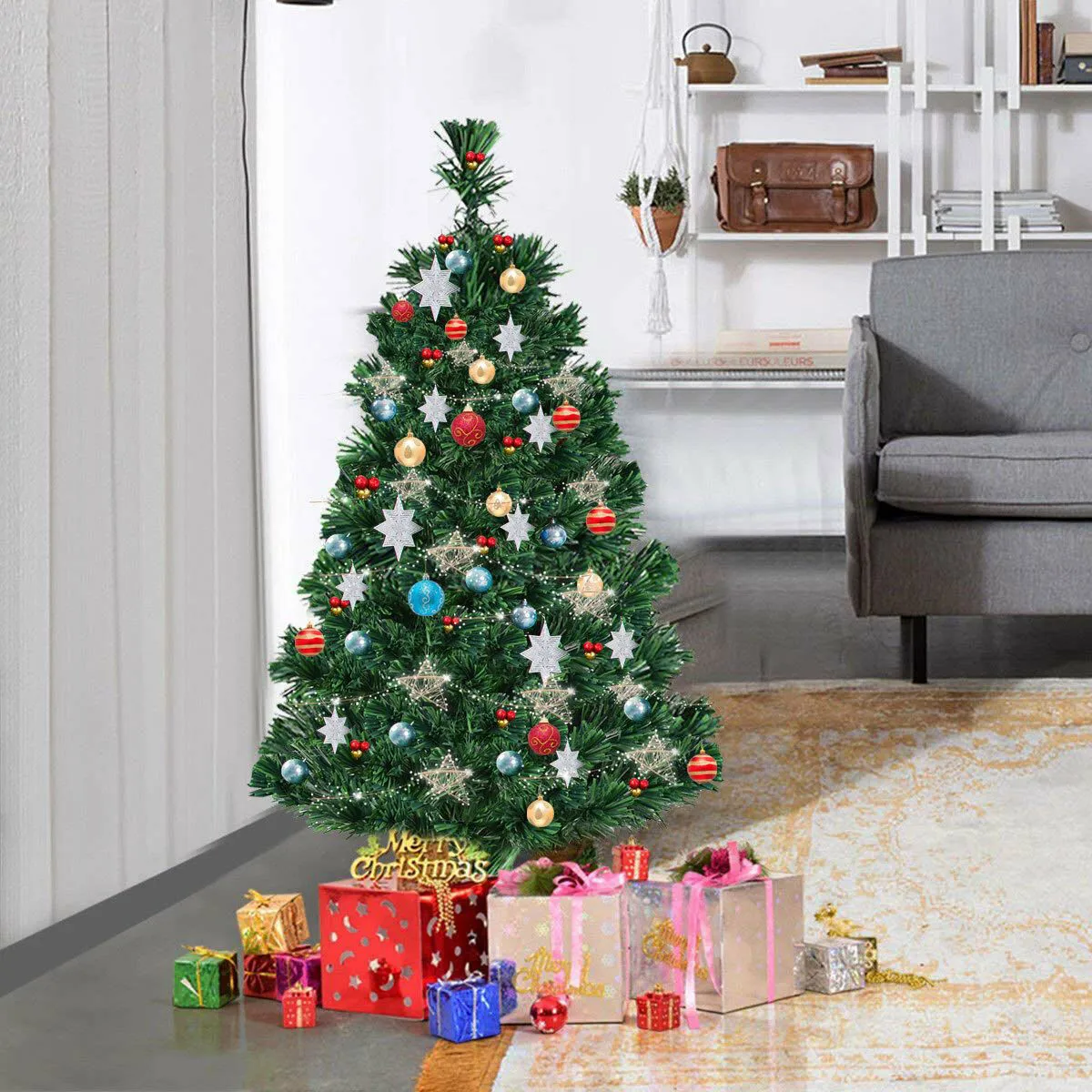 Artificial Fibre Optic Christmas Tree in sizes: 3ft / 4ft / 5ft / 6ft with Stand